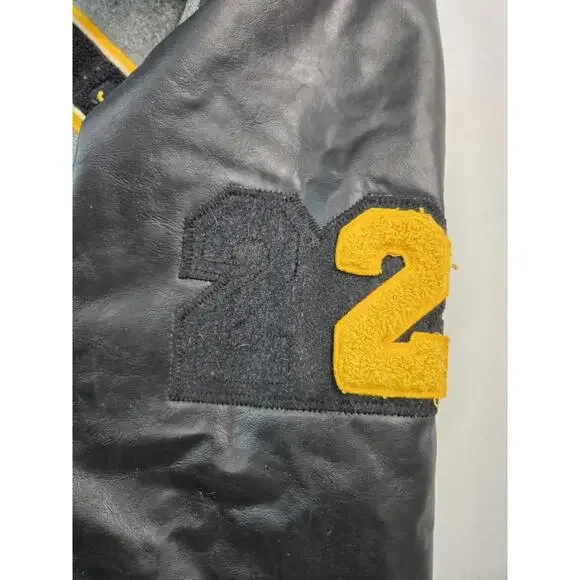 Awards USA Vintage Wool Leather D Jr Football Varsity Letterman Jacket Men Large - Picture 4 of 7